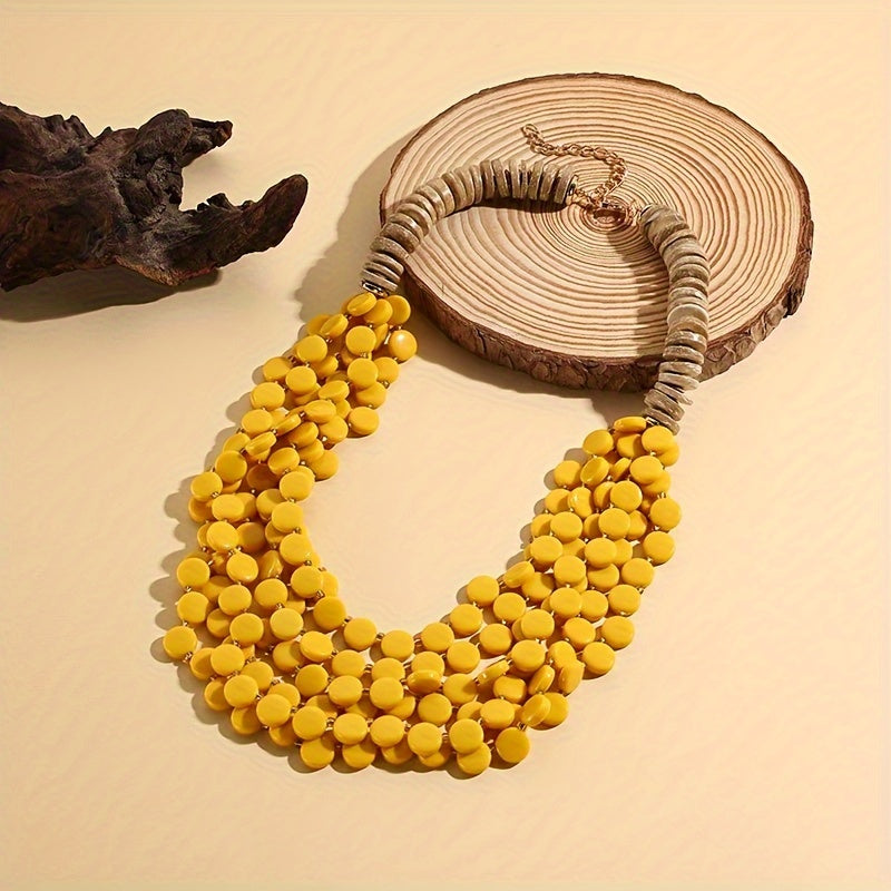 Boho Chic Beaded Kokos qobig'i taqinchoq ayollar uchun yozgi ta'til sovg'asi