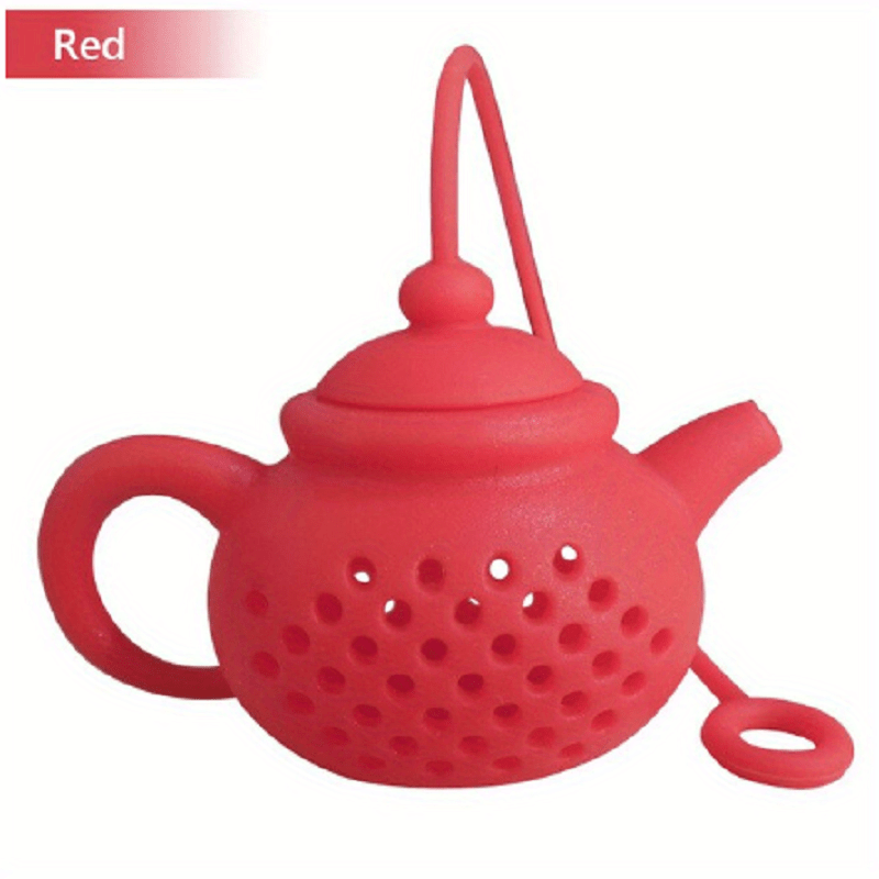 Креативный силиконовый заварник в форме чайника с ручкой, идеально подходит для заваривания листового чая или ароматизации чая специями. Универсальный кухонный гаджет для любителей чая.