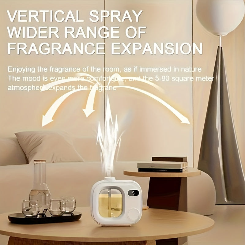 Automatic Aromatherapy Diffuser with 5 Modes Digital Display USB Rechargeable Long-Lasting Scent