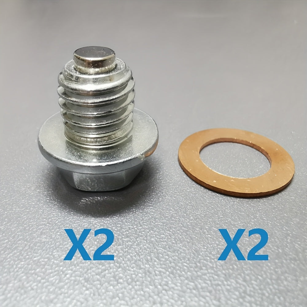 Magnetic Oil Drain Plug M12x1.75 Hex Head for Cars 14mm Size Replacement