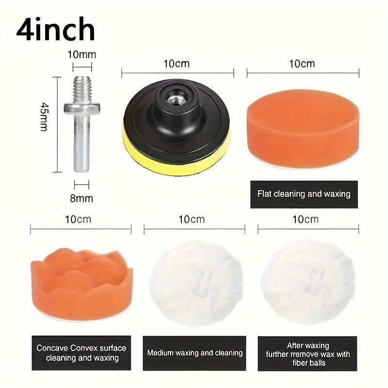 6pcs Stainless Steel Corn Cob Pads 3/5 Inch for Car Polishing Waxing and Detailing