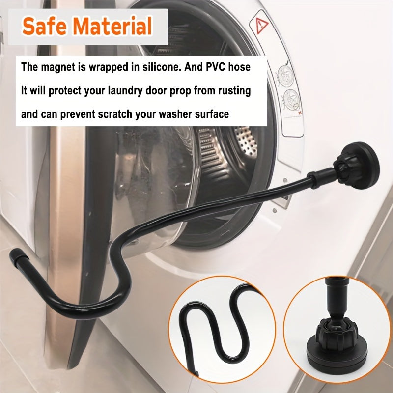 Laundry Washer Door Prop and Plug Set Magnetic Adjustable Plastic