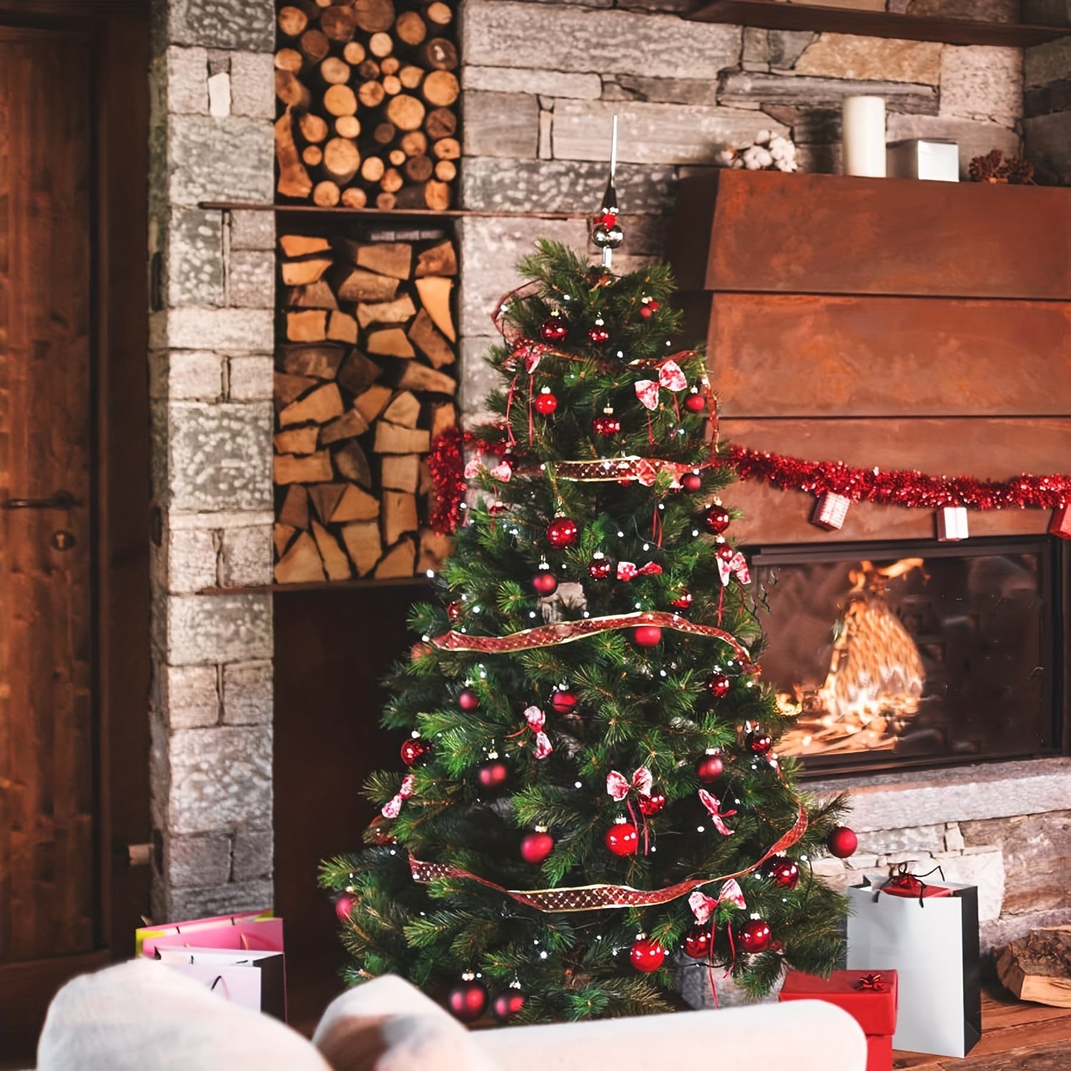 Set de 100 bolas de Navidad de plástico irrompibles en caja de regalo