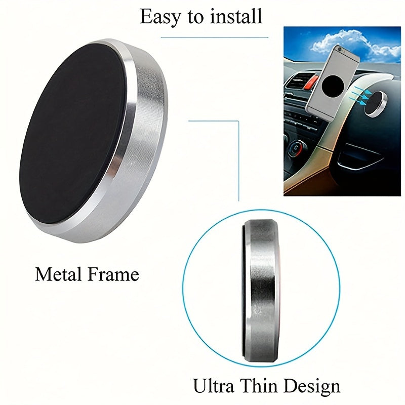 Mini Car Phone Holder Magnetic Suction Cup Dashboard Vent Mount