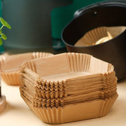 Pack of 100 Non-Stick Baking Parchment Sheets for Air Fryer