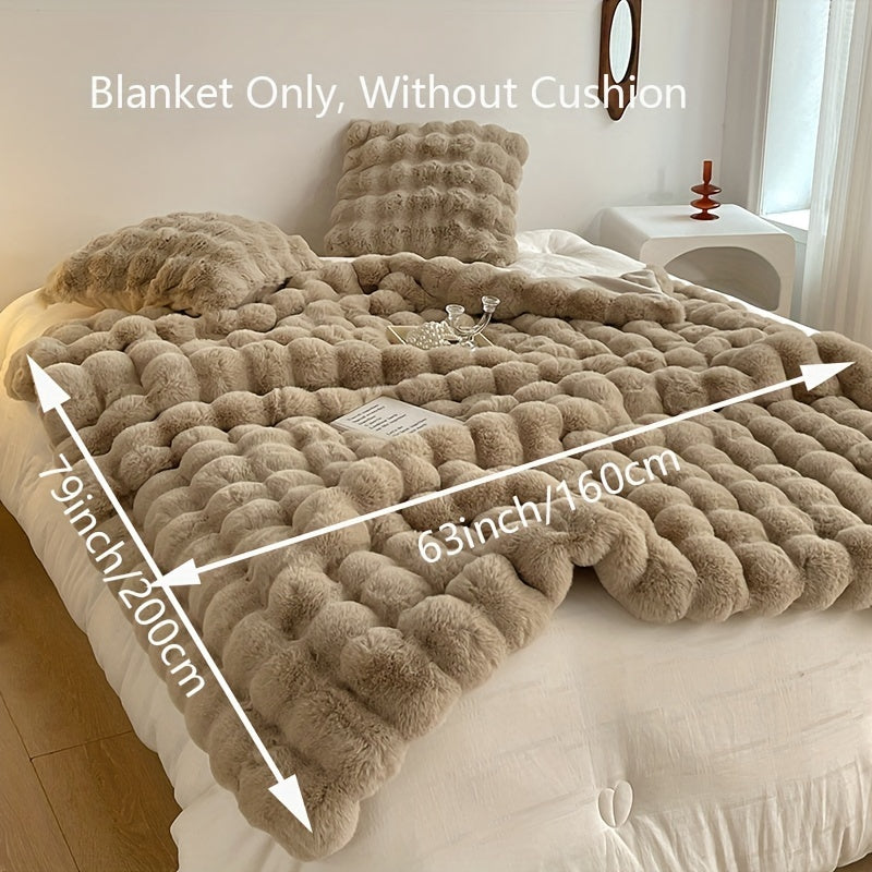 Soft Plush Solid Color Blanket for Couch Bed Travel and Camping