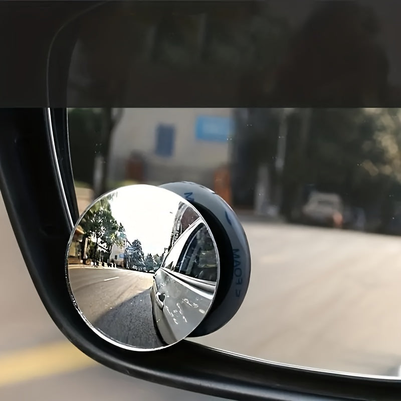 2pcs Convex Car Rearview Mirrors Blind Spot Wide-Angle Glass Adjustable
