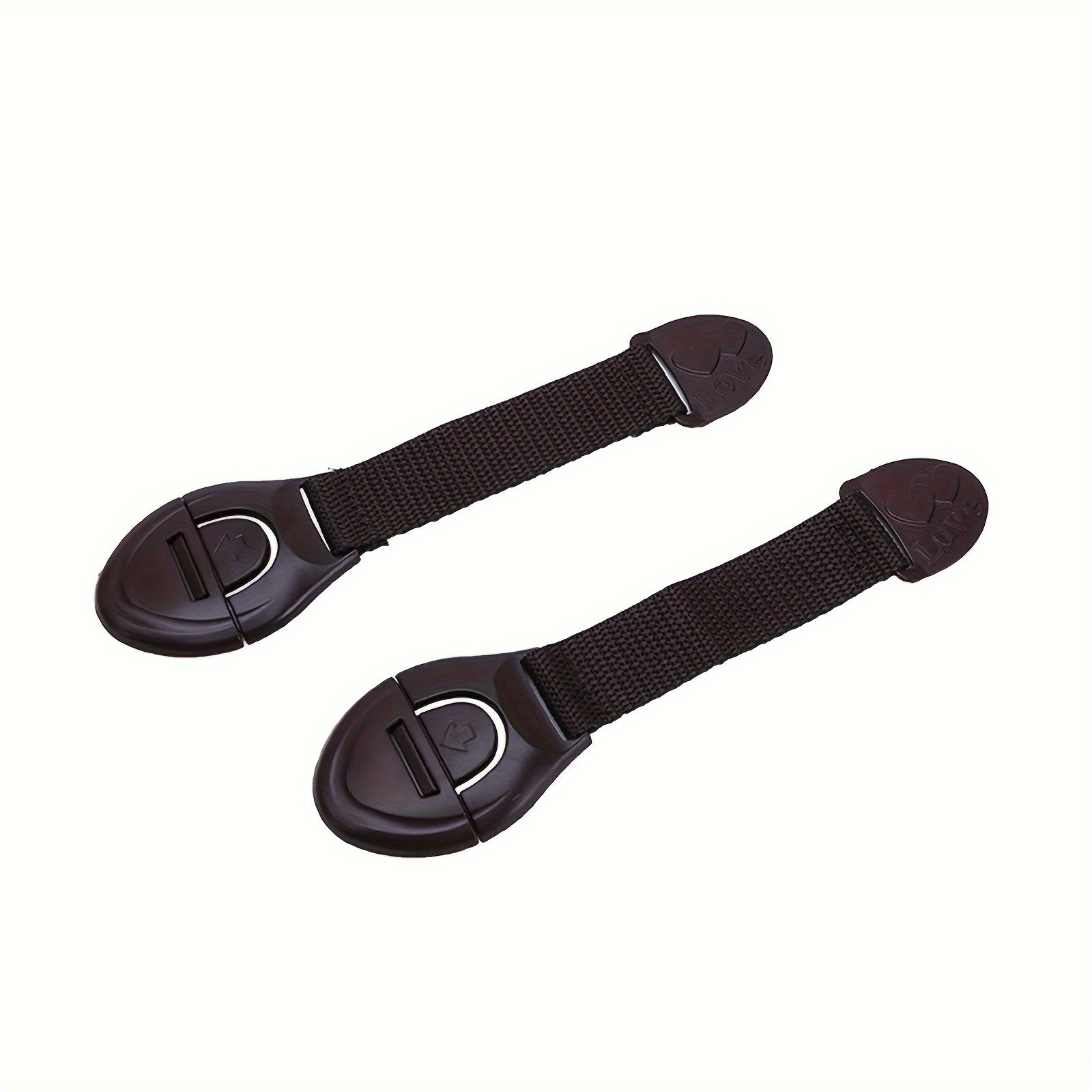 Child Safety Locks 6 Pack Non-Toxic Fabric Straps for Cabinets Drawers Toilets Refrigerator White Brown Black