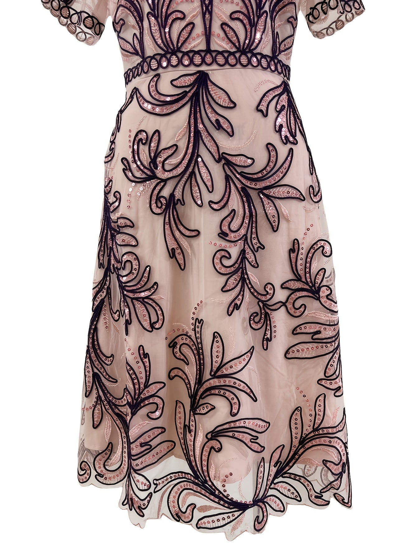 Women's Dress Breathable Geometric Pattern Short Sleeve Formal Attire