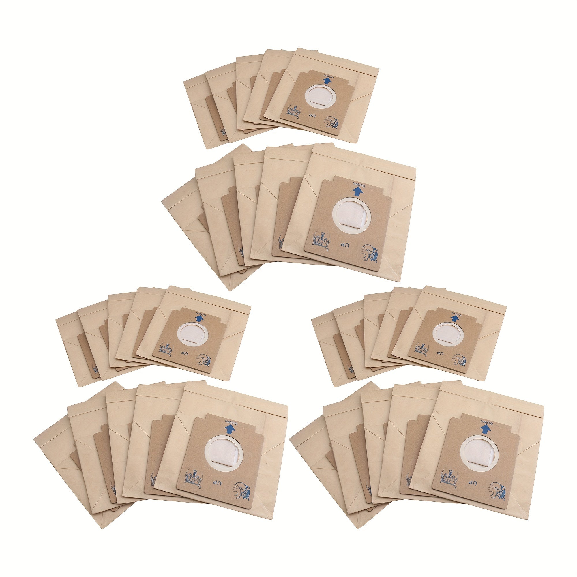 Changyutgichlar uchun almashtirish, ushbu to'plam 20/30 changyutgich sumkasi filtrlarini o'z ichiga oladi, model raqami 00018. Turli changyutgich modellari bilan mos keladi.