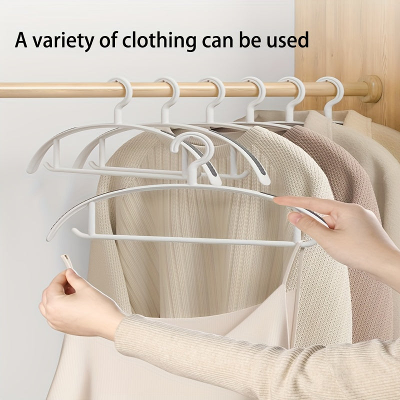 24-Pack White Plastic Clothes Hangers Non-Slip Wide Shoulder Space-Saving Heavy-Duty