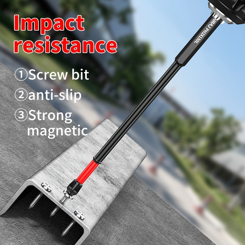 3/8/15pcs S2 Cross High Hardness Anti-slip Screwdriver Extension Set