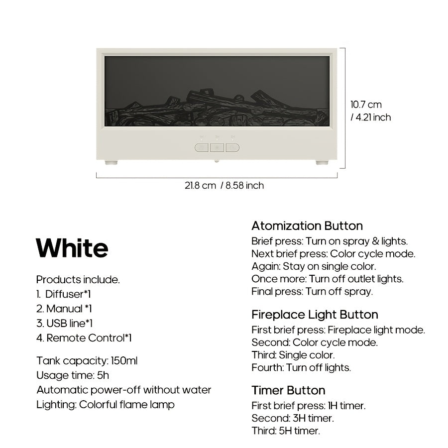 Увлажнитель воздуха с эфирным маслом и 3D-подсветкой атмосферы, дистанционное управление