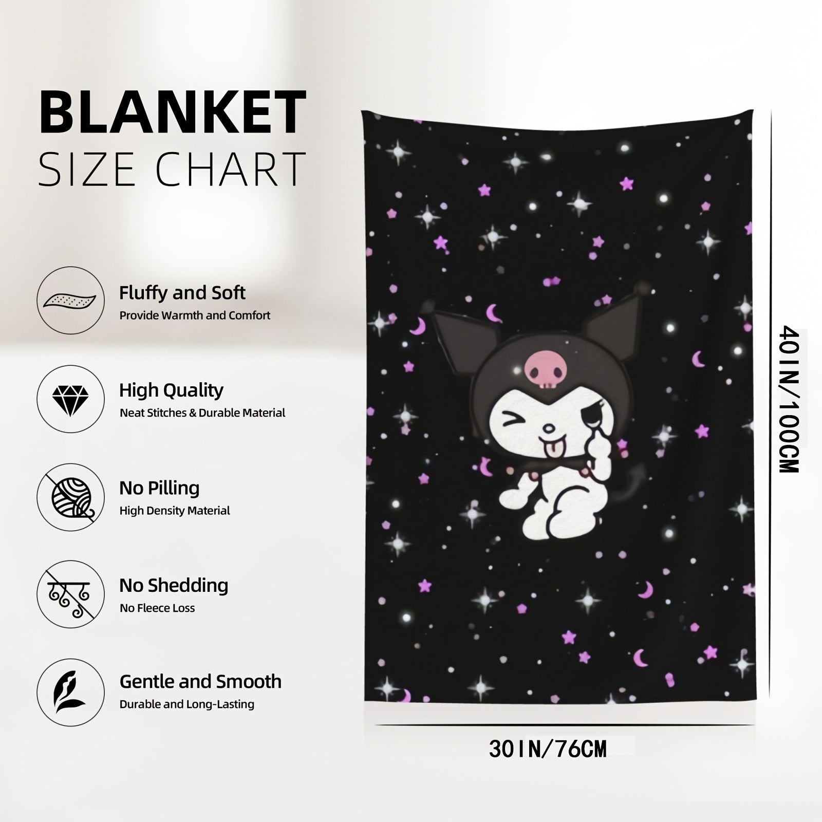 Kids Flannel Blanket Soft Polyester Digital Printed Knitted Cozy Warm Gift