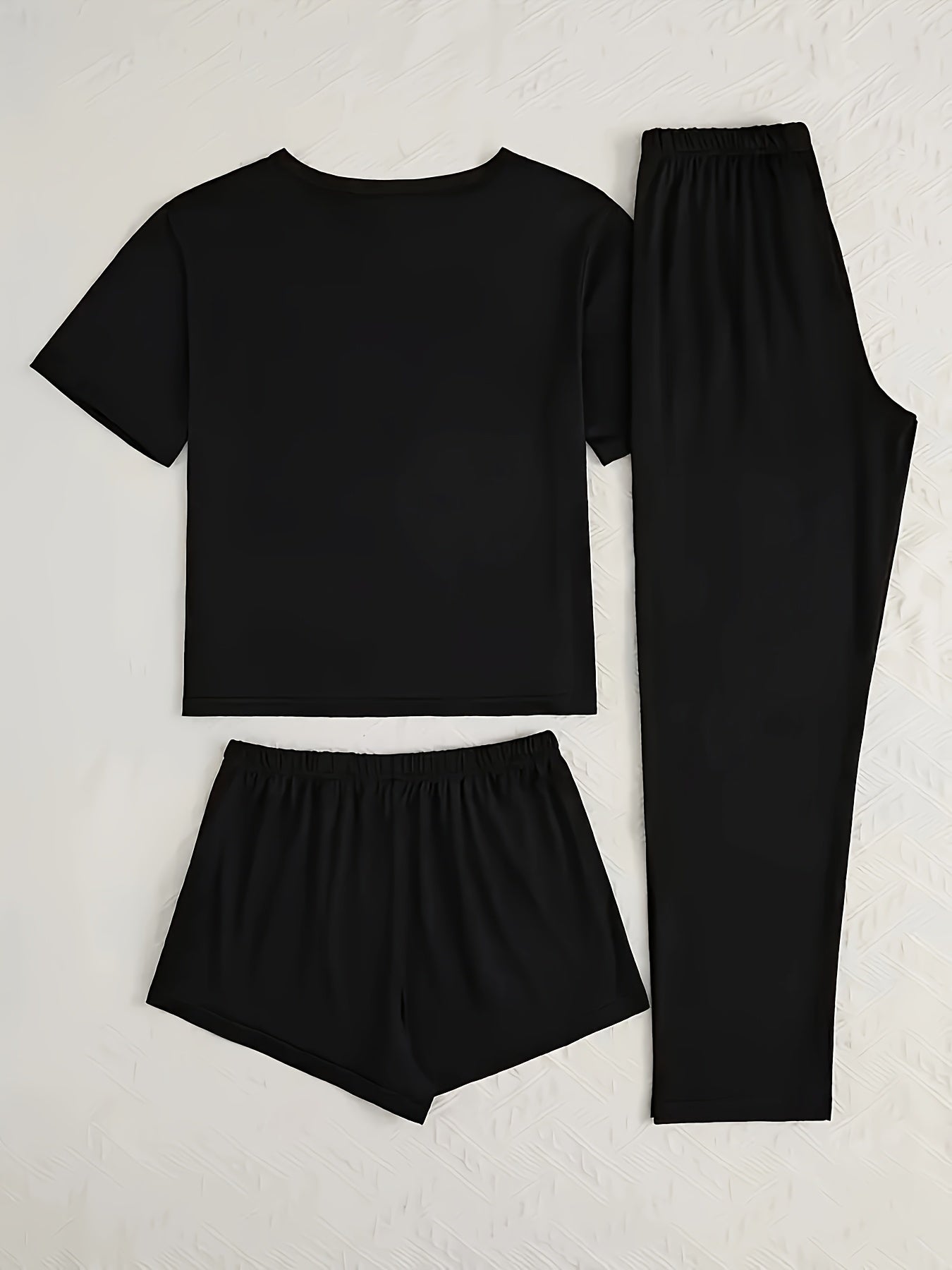 Women's Pajama Set with Zipper Bear Print Short Sleeve Top and Long Pants