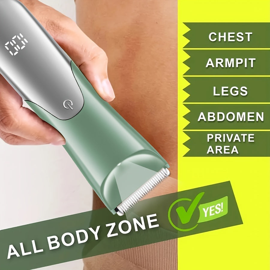 Men's body hair trimmer electric shaver USB rechargeable 500mAh battery