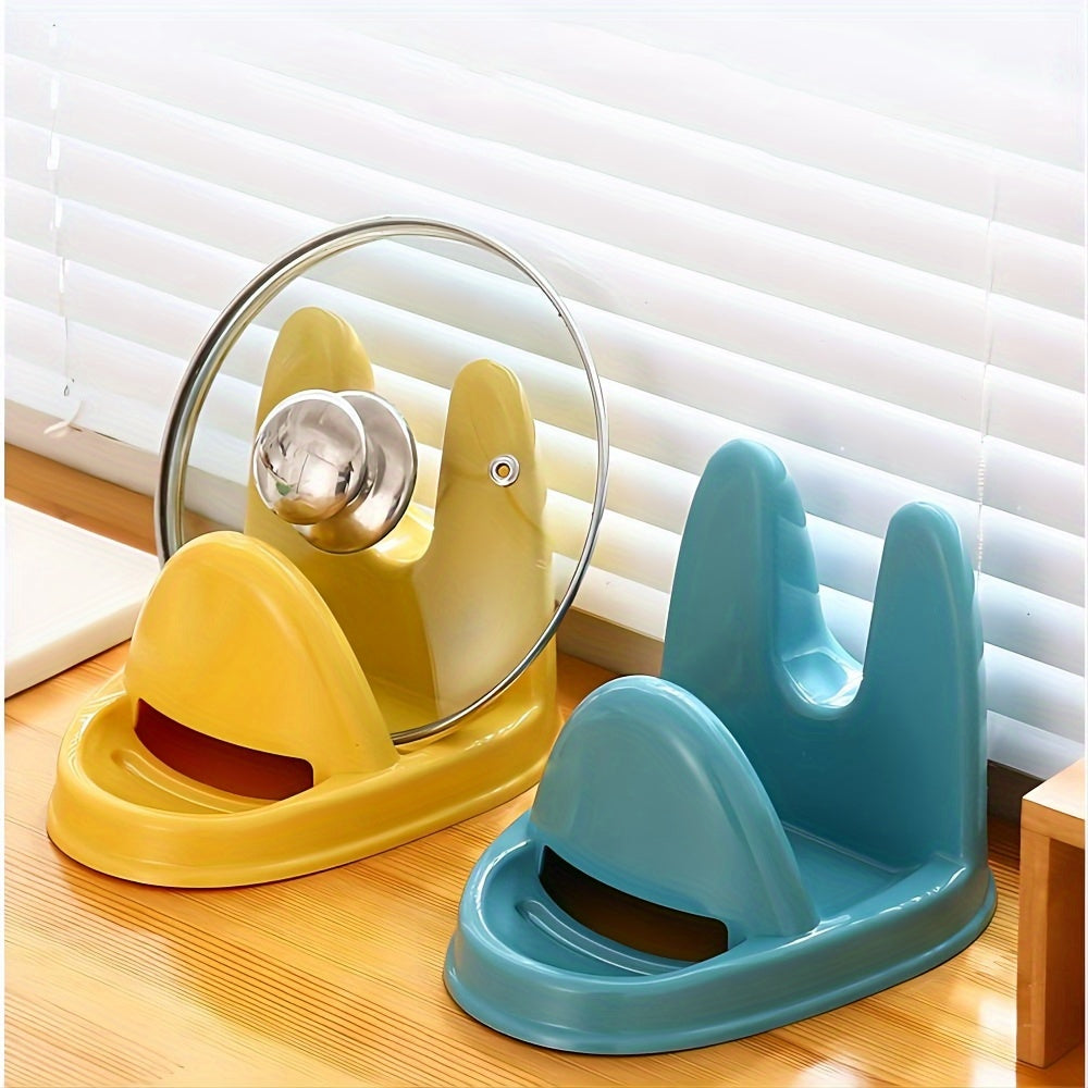 Estante organizador de plástico para cocina para cucharas, tapas y tablas de cortar