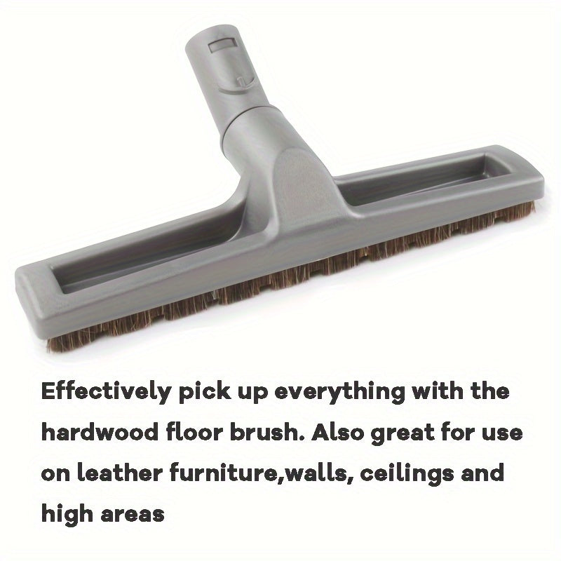 Vacuum Attachment with Horsehair Bristles for Soft Floor Dust Cleaning