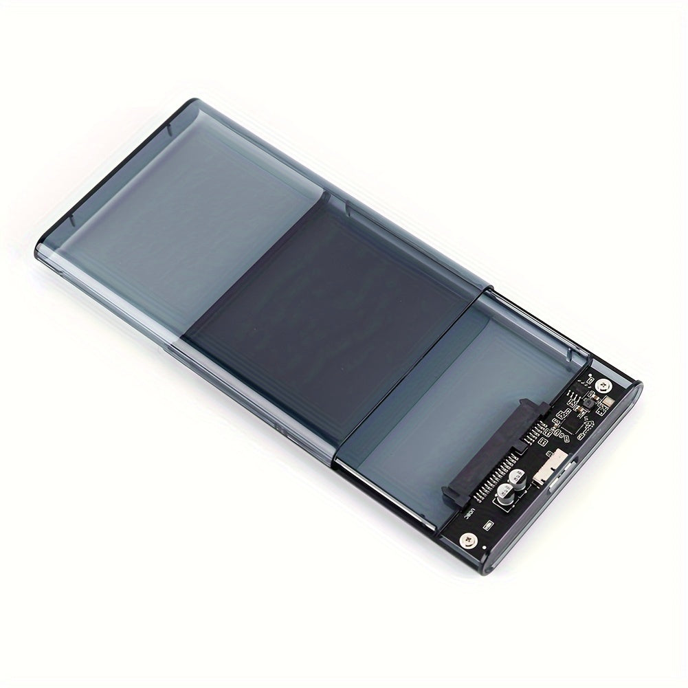 "Plug & Play Shaffof HDD/SSD Qopqog'i - USB 3.0 Type-C Adapter, Barcha SATA Drayverlarini Qo'llab-quvvatlaydi, Ko'k LED Ko'rsatkichi"