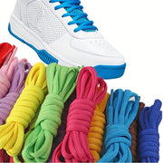 Unisex Classic Nylon Half Round Shoelaces for Sneakers 100cm-120cm