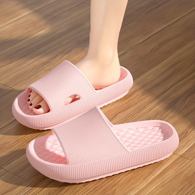 Uniseks EVA yostiqli shippilar, sirpanishga qarshi, ochiq barmoqli sandallar, qora oq