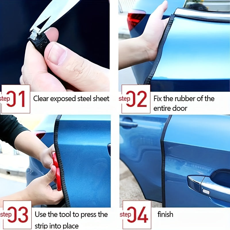 Universal Car Door Edge Protector Rubber U-Shaped Anti-Scratch Seal Strip