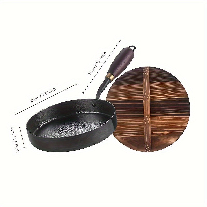 Cast Iron Skillet with Cover Non-Stick Surface for Pancakes and Steaks