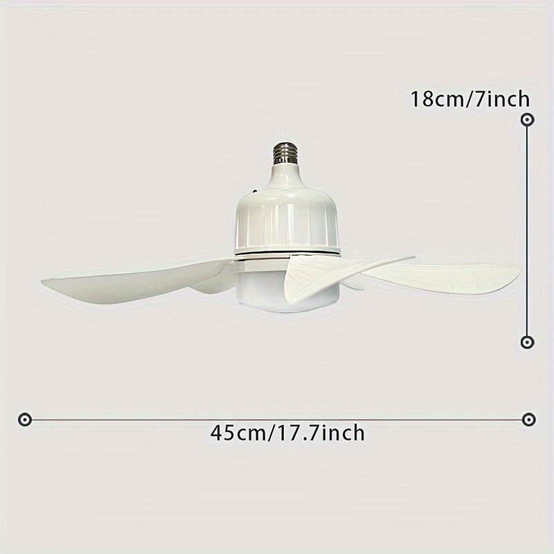 LED Ceiling Fan Light with Remote Control Adjustable 3-Speed Timer for Bedroom Living Room