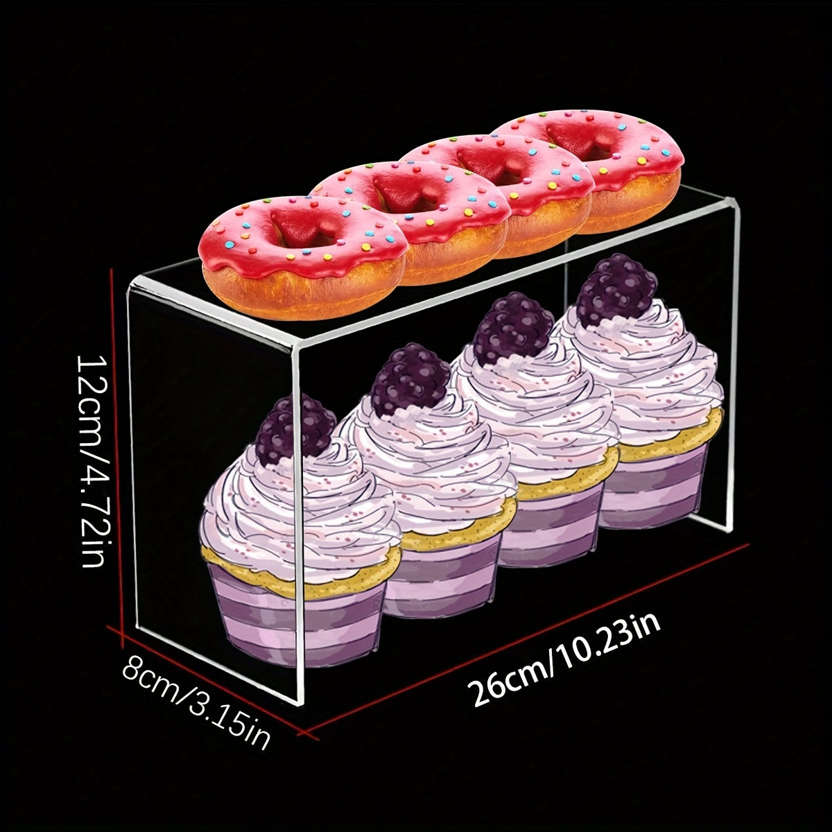 5-Piece Clear Acrylic Cupcake Stand Set for Weddings and Parties Multiple Sizes