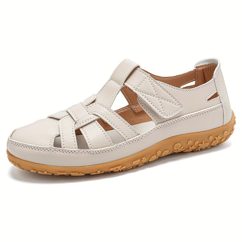 Women's Casual Flat Sandals with Adjustable Straps and TPR Sole