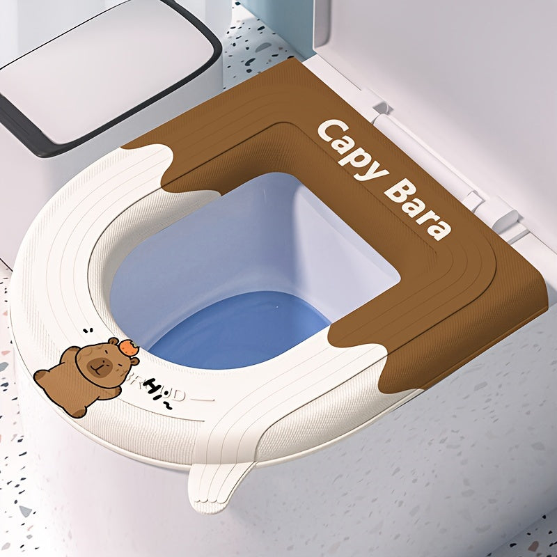 Waterproof Bathroom Mat with Anti-Slip Backing, EVA Foam, Reusable and Easy to Clean