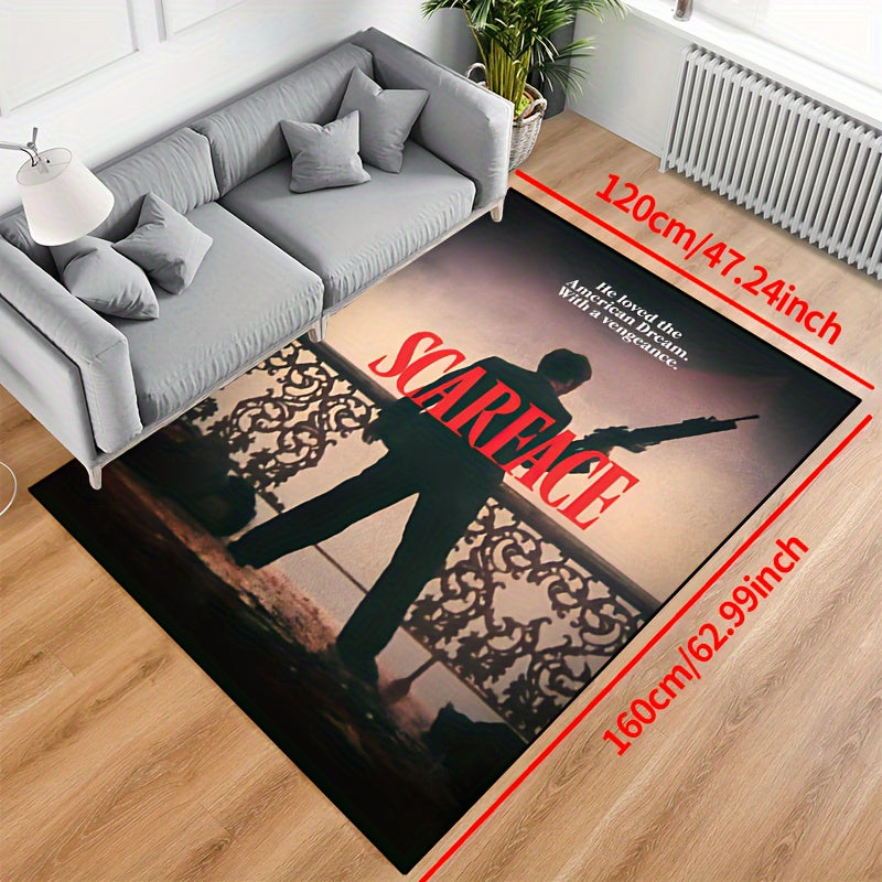 Non-Slip Rug Polyester Carpet for Entryway Living Room Bedroom Patio Garden