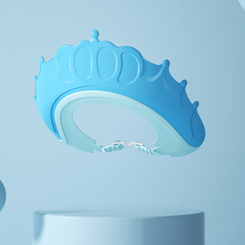 Baby Shower Cap Waterproof Shampoo Hat for Babies Protects Ears and Eyes Cute Crown Style Multiple Colors