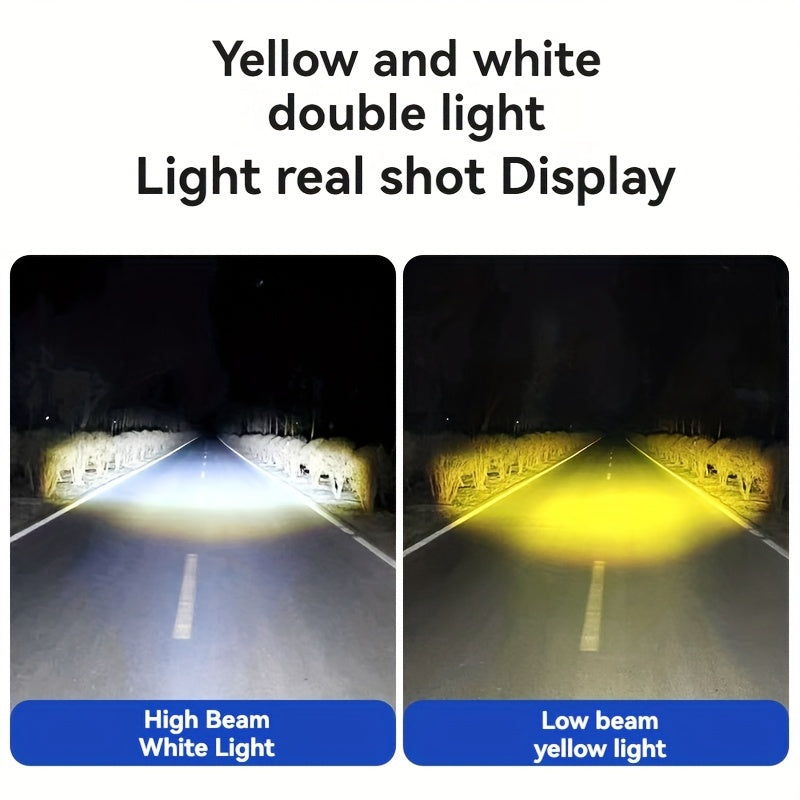 Motorcycle LED Lights Dual Color with Control Switch for Vehicle Use