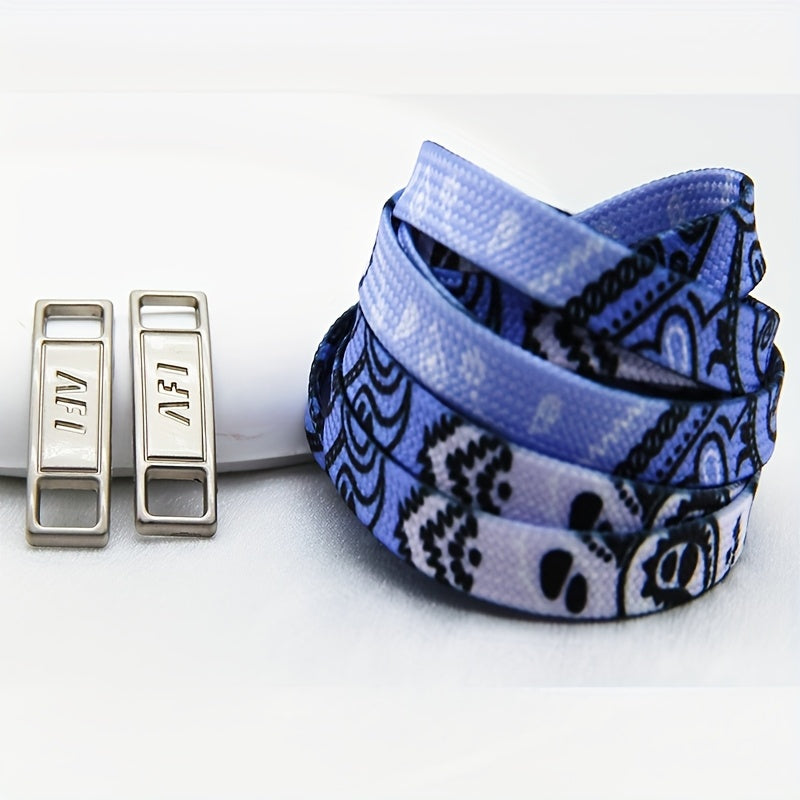 Unisex Cashew Flower Pattern Shoelaces for Sneakers and Boots