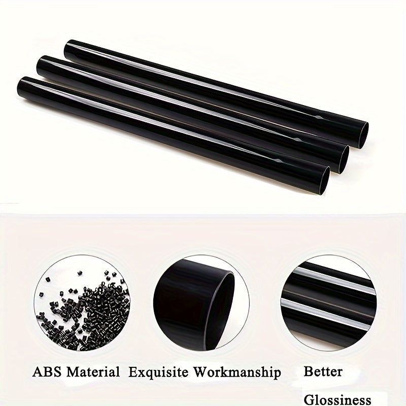 Set of 3 Plastic Vacuum Extension Wands 1.25 Inch Diameter Adjustable Length