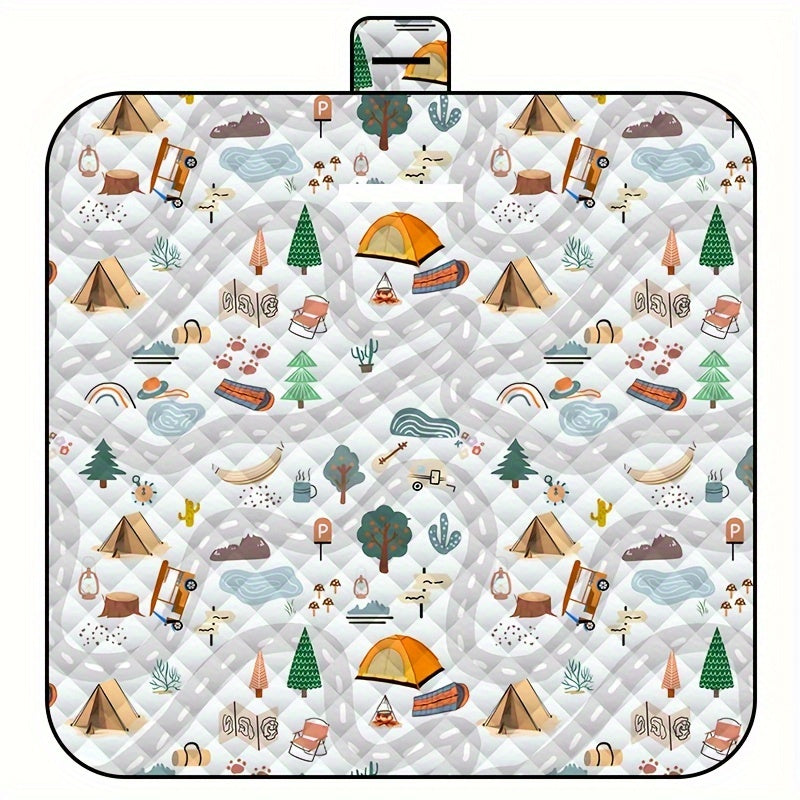 Детский игровой коврик - размер 2x2 м, нескользящий, водонепроницаемый и складной для безопасного ползания и игры
