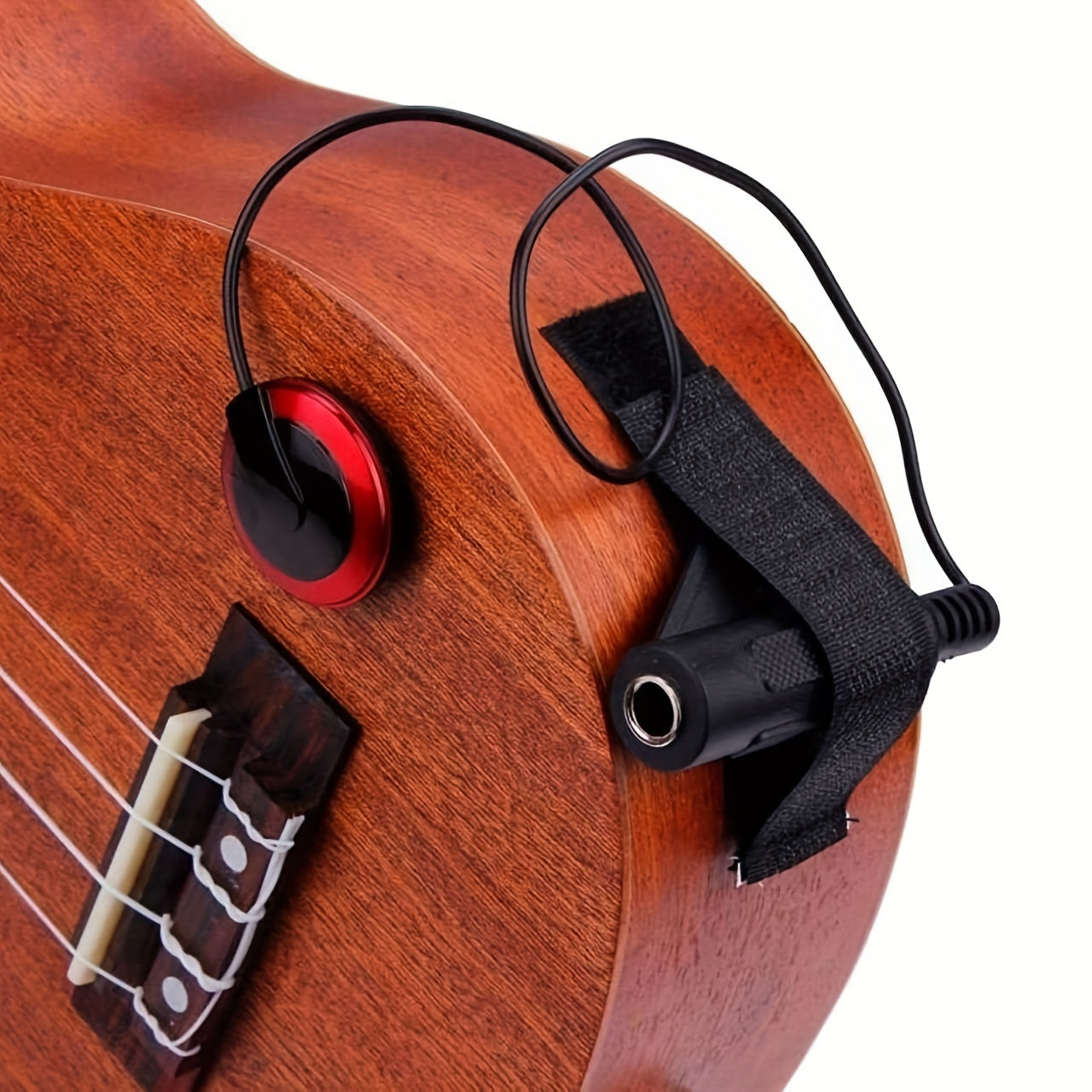 Pastilla de contacto piezoeléctrica para guitarra acústica negra