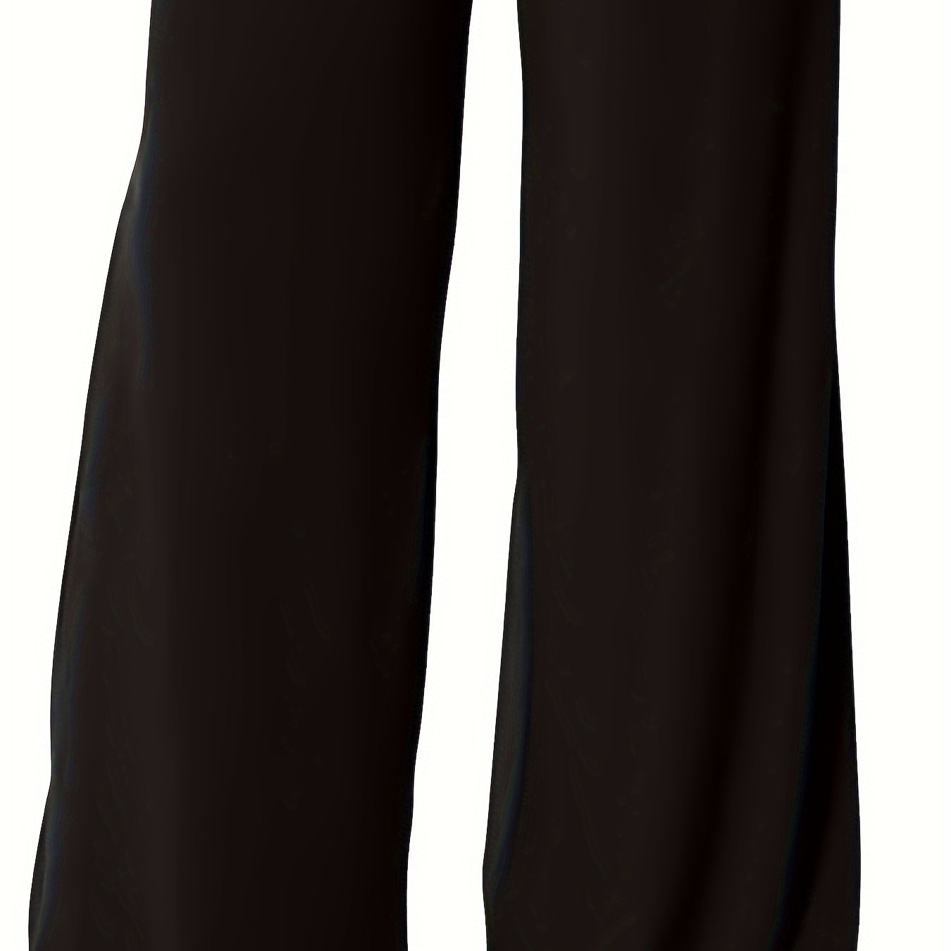 Pantalones de mujer de talla grande de cintura alta, rectos, elásticos y no transparentes para oficina y uso casual