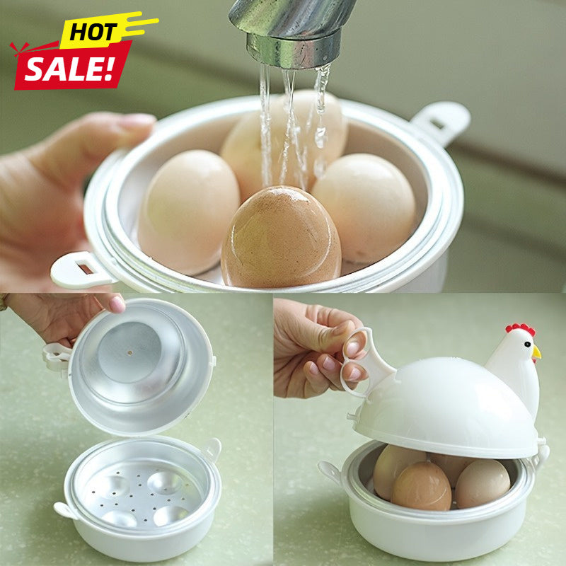 Chicken-shaped egg boiling pot aluminum alloy durable PP ideal for RV outdoor travel perfect for soft or hard boiled eggs