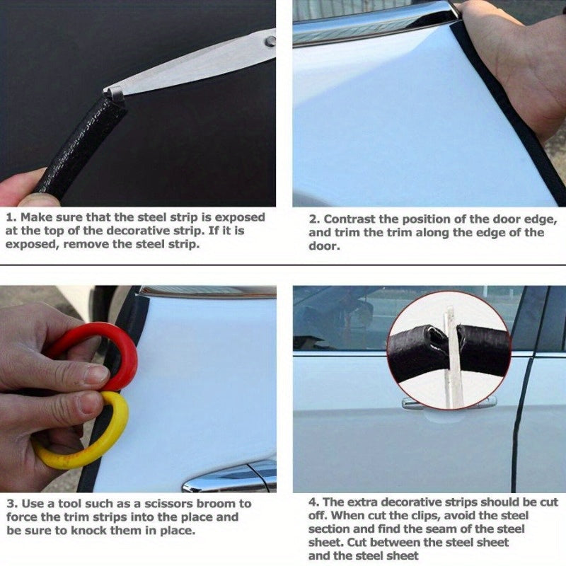 U-Shaped Rubber Door Seal for Car Luggage Compartment Edge Guard Strip