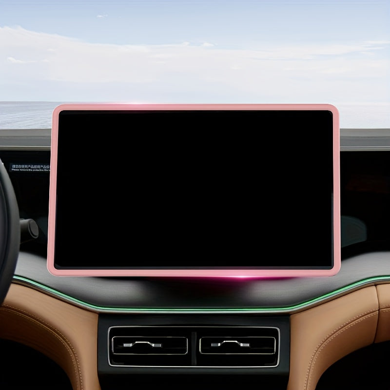 Car Dashboard Frame Silicone Fit for Sedan Universal 39.62cm Durable Black