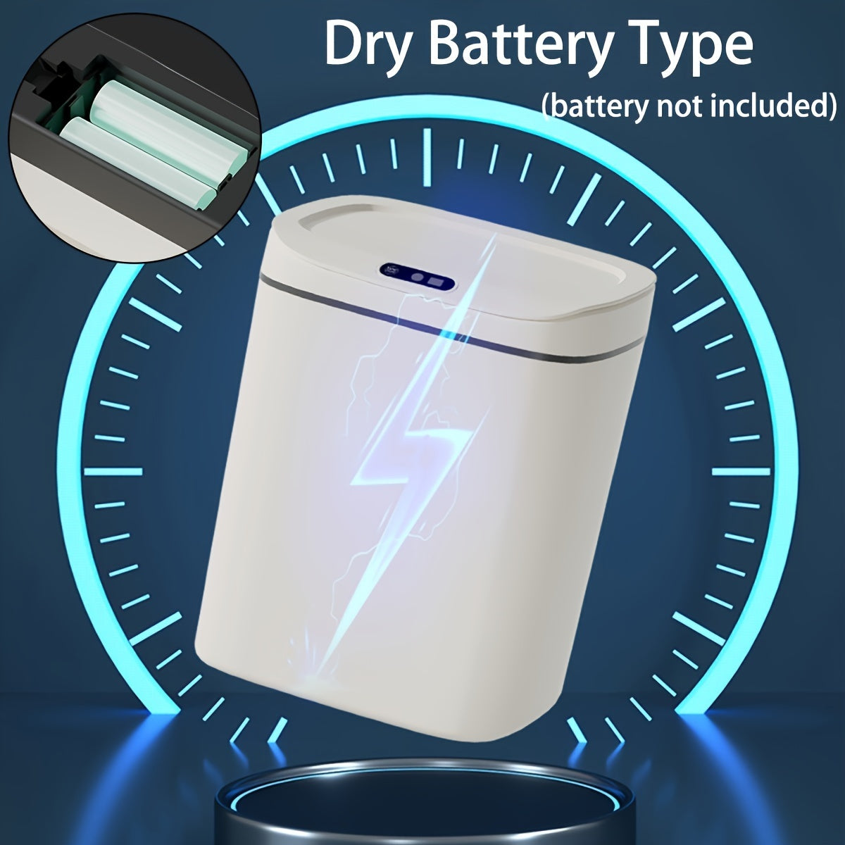 Cubo de basura con sensor inteligente, cierre silencioso, control de olores, múltiples tamaños, funcionamiento con batería