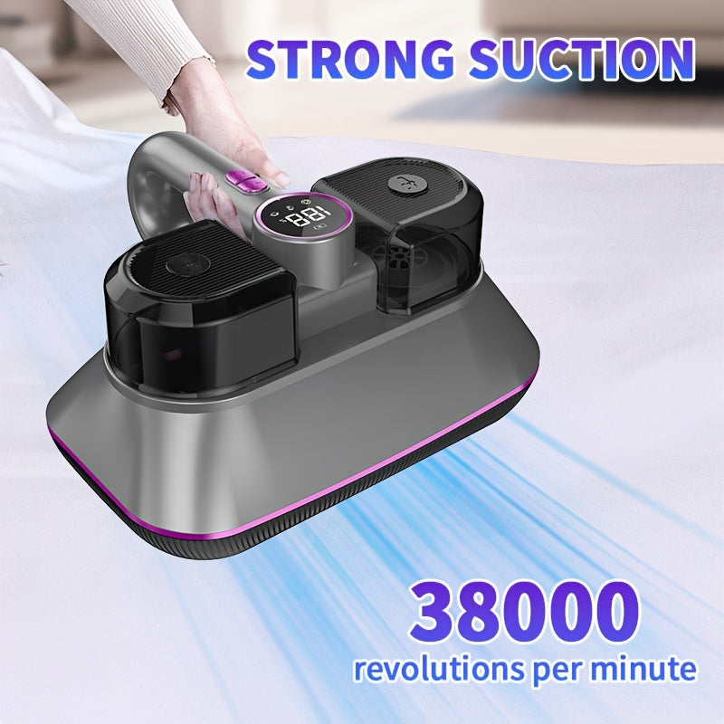 JKuoo yangilangan ikki motorli qo'l vakuumi, 3-in-1 chang qurtlarini olib tashlovchi, 100W/8000Pa kuchli so'rish, LED raqamli ko'rsatkich va turli yuzalar uchun 6000mAh batareya.