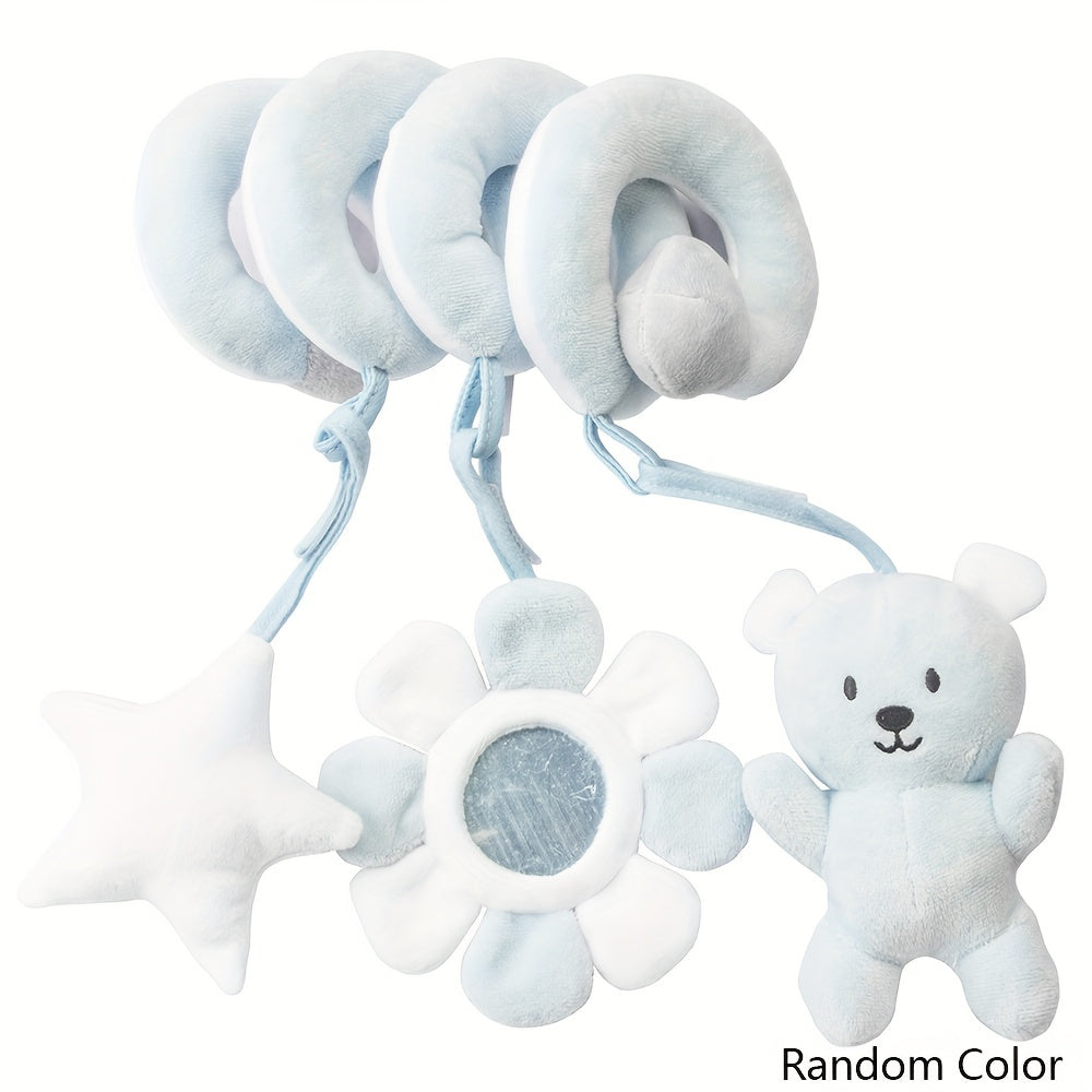 Newborn Baby Activity Toy Set High Contrast Sensory Spiral Hanging Toys for Stroller Bed Crib