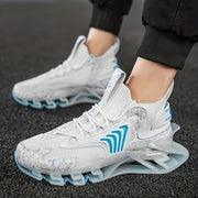 Men's Solid Blade Sneakers Non-Slip Lace-Up Casual Running Outdoor Shoes