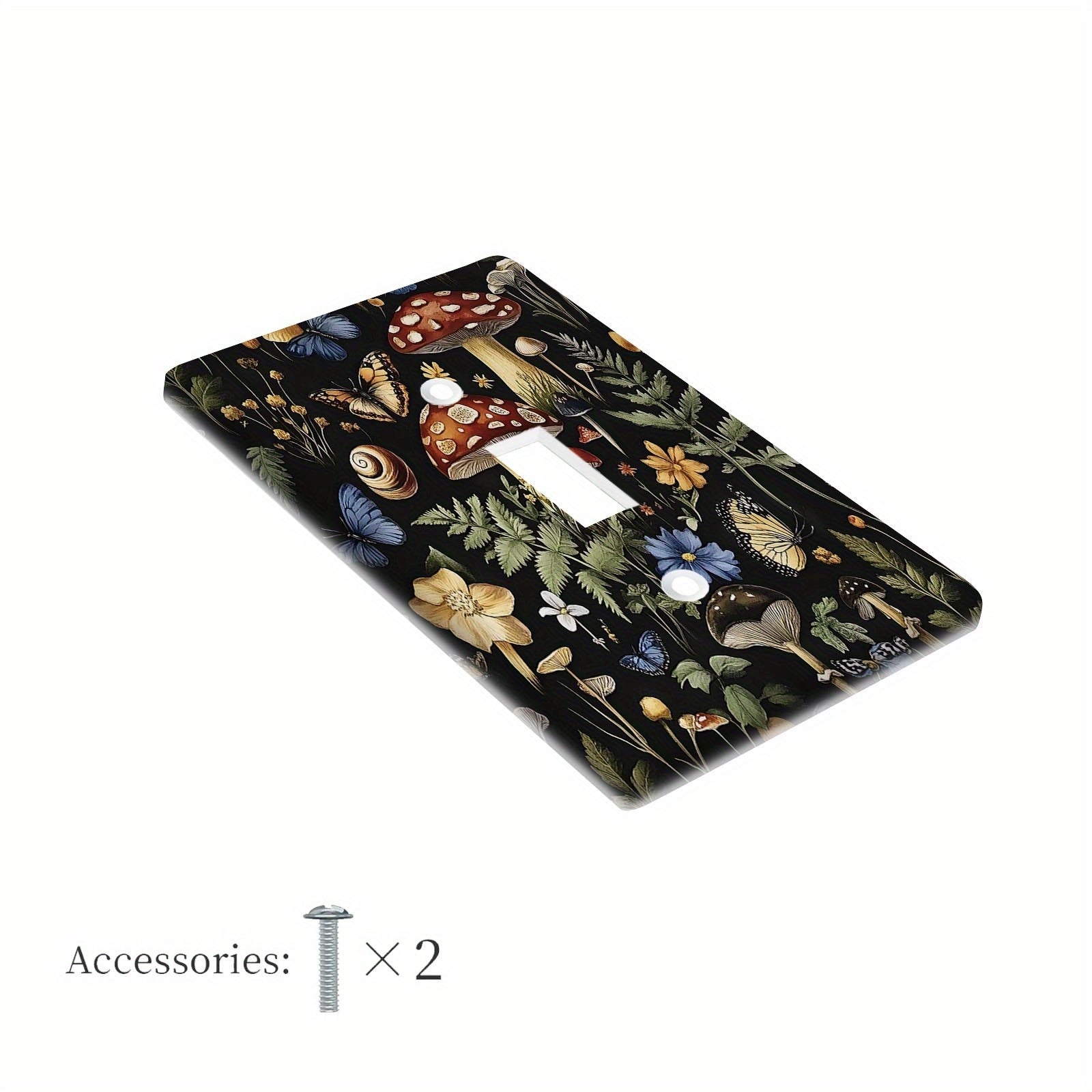 Mushroom Wall Plate for Bedroom and Kitchen Single or Dual Gang Power Outlet Cover