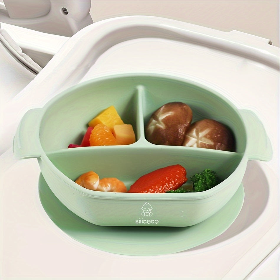 Ushbu ovqat idishi oziq-ovqat darajasidagi silikondan tayyorlangan bo'lib, o'rgatish va stol anjomlari uchun ideal hisoblanadi. U BPA dan xoli va mikroto'lqinli pechda, idish-tovoq yuvish mashinasida va pechda xavfsiz ishlatilishi mumkin.