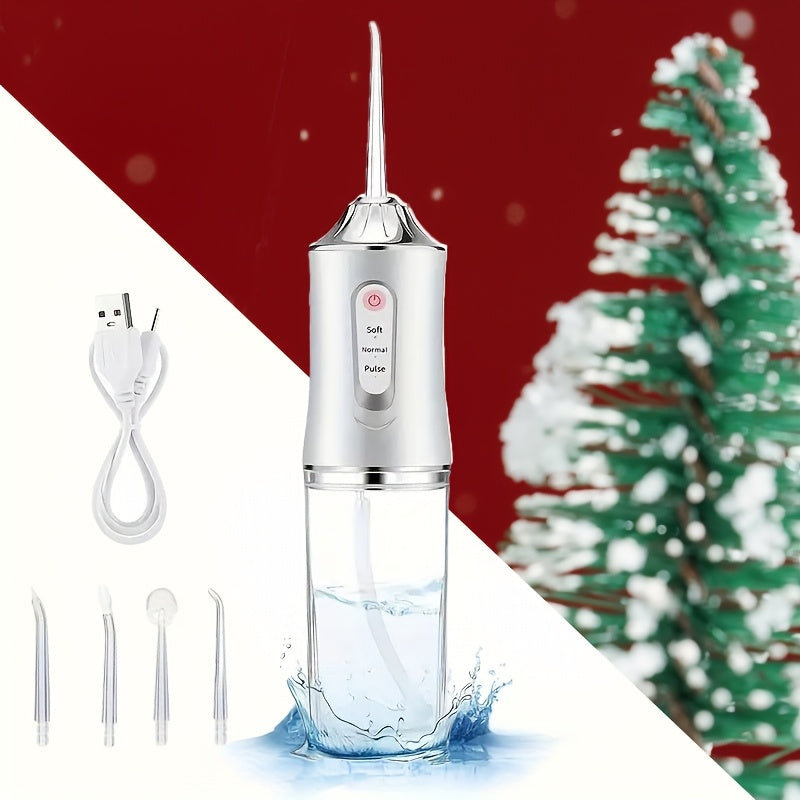 Rechargeable Electric Tooth Cleaner with 4 Nozzles for Daily Oral Care