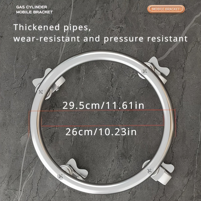 Stainless Steel Storage Rack for Gas Cylinders Water Dispensers with Wheels